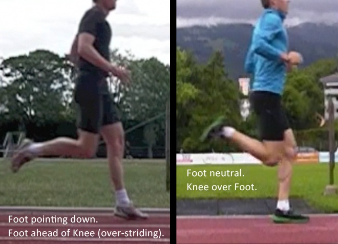 forefoot running and Calf pain