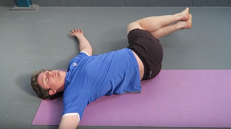 knee dropsknee hugs for low back stiffness after running